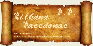 Milkana Macedonac vizit kartica